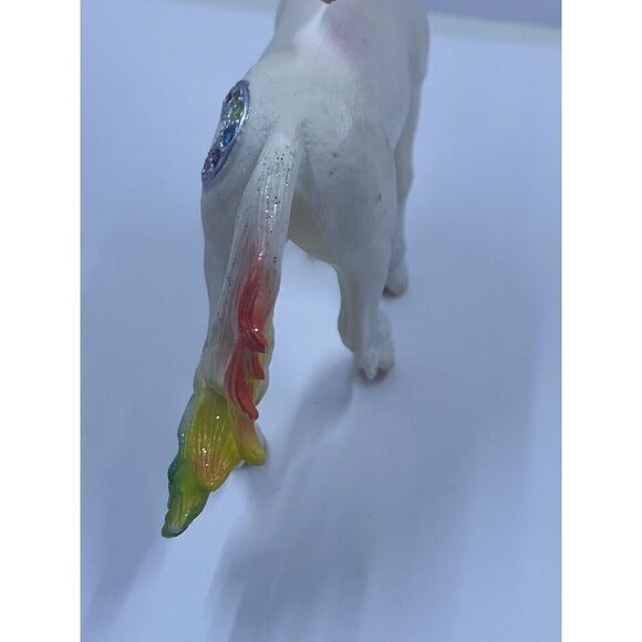 SCHLEICH D-73527 White Unicorn Rainbow Sparkle Mane Tail Germany - Picture 6 of 11